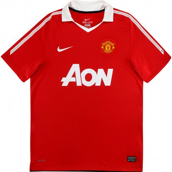 Camiseta Manchester United Primera equipación Retro 2010 2011 Rojo